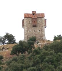 Col de Penissars tower above El Perthus - La Jonquera