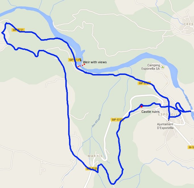 Walking route Esponella and the River Fluvia