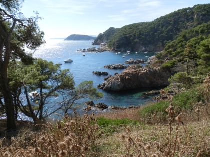 Cala Senia view close to the car park area not open in high season