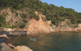 Small pebble snorkling beach at Tamariu - great for fish