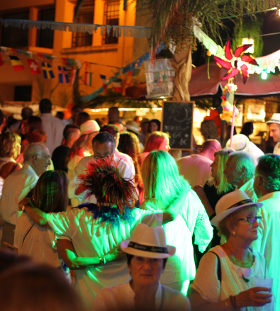 Begur Festa dIndians dancing in the street