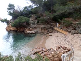 Begur Sa Riera small beach in winter