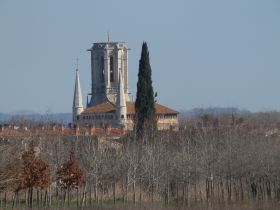 Bordils church from a distance