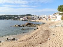 Calella de Palafrugell beach of Canadell from the footpath to Llafranc