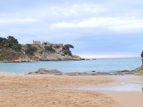 Castle of St Esteve from La Fosca beach