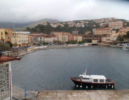 Cerbere beach and town