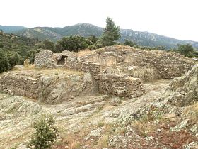 Col de Penissar Roman ruins right on the border between Spain and France