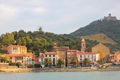 Collioure fort above the beach