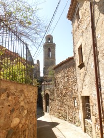 Corca church from inside the village