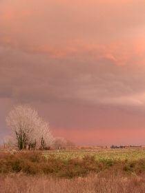 Fontclara stormy sky at sunset