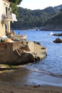 Fornells village looking back to Aiguablava on the Costa Brava