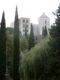 Girona Cathedral above the valley of Sant Daniel