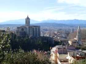 Girona view of the Cathedral from the watch tower above Sant Daniel