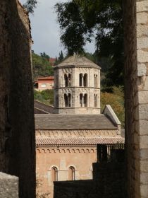 Girona view to church of Sant Pere de Galligants