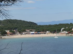 Sandy beach at Montgo near Escala