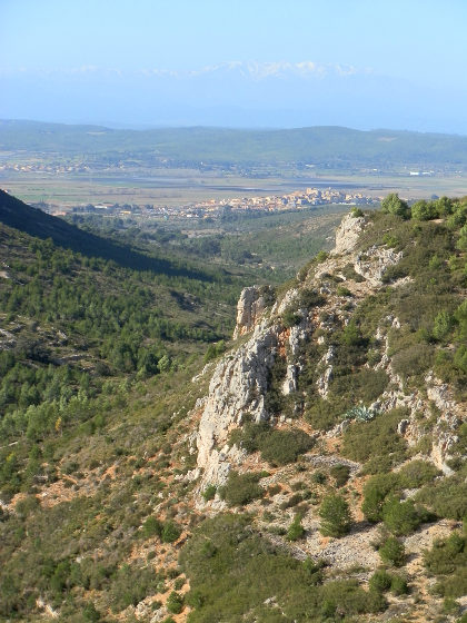 Montgri view to Bellcaire and Pyrenees