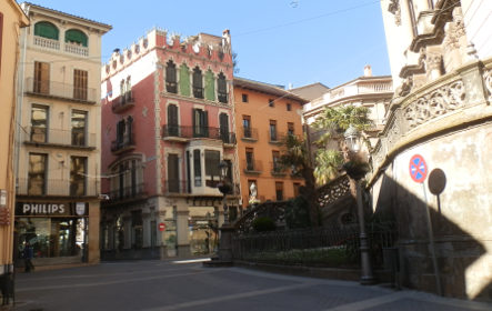 Olot old town by church