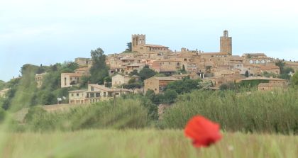 View to Pals village Costa Brava