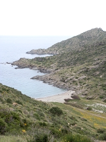 Hills of Cap de Creus behind Port de la Selva