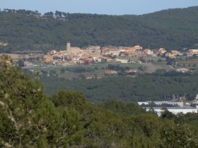 view to Regencos from Mont-ras walk