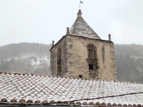 Setcases village church in Spanish Pyrenees