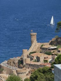 Tossa de Mar view over the walled old town