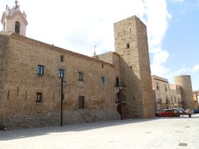 Verges castle in the middle of the village