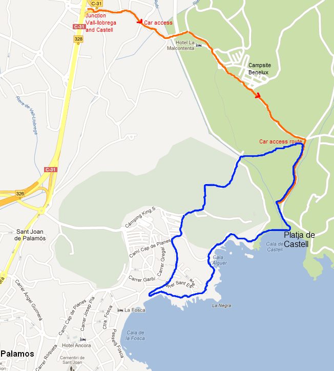 Walk between Castell and La Fosca on the Costa Brava