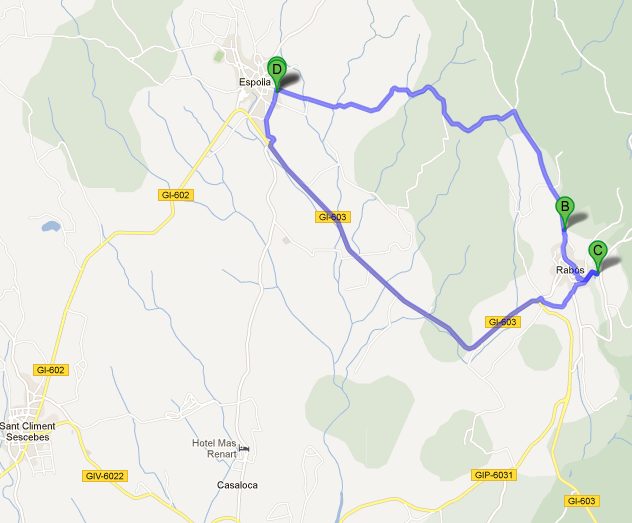 Walking route Espolla to Rabos