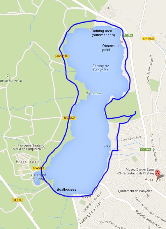 Walking route Lake of Banyoles