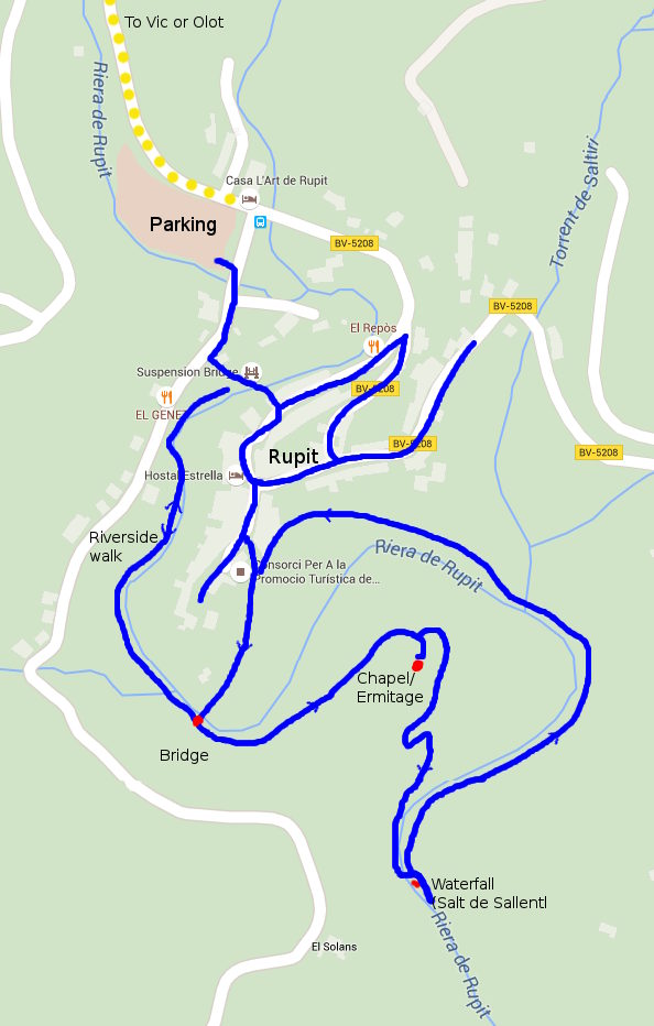 Walking route Rupit