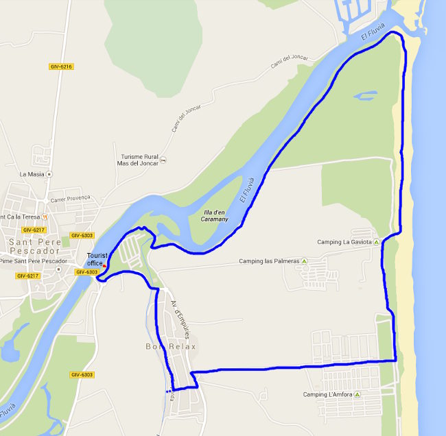 Walking route Sant Pere Pescador River Fluvia